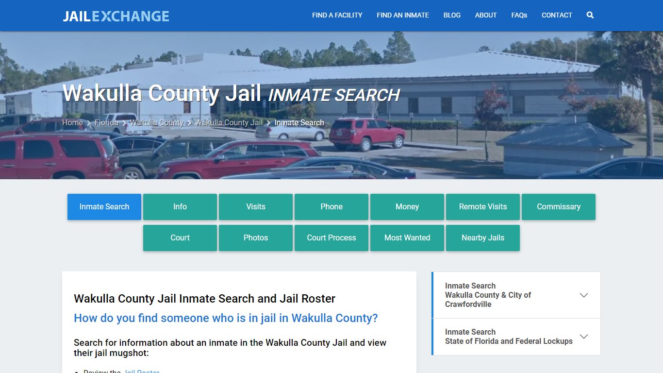 Inmate Search: Roster & Mugshots - Wakulla County Jail, FL - Jail Exchange